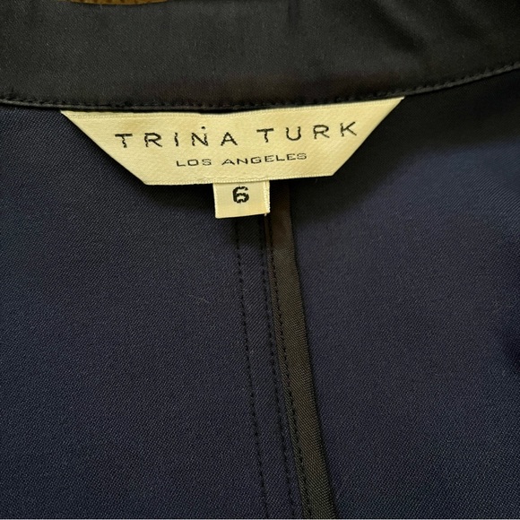 Women’s Trina Turk Blazer Jacket, Navy Blue, size 6 - Picture 4 of 4